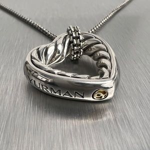 David Yurman cable open heart necklace